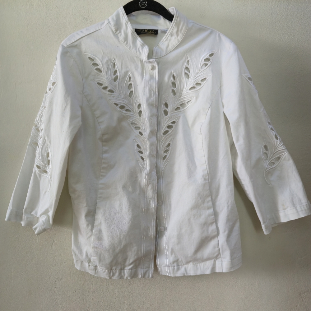 Bob Mackie Wearable Art Button Up - image 1